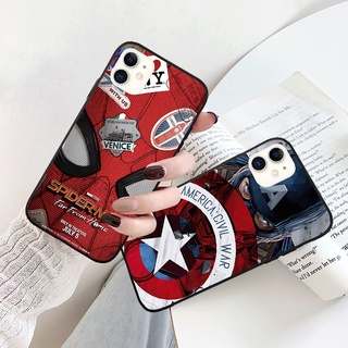 Ốp Điện Thoại Silicone In Hình Spiderman Captain America Cho iPhone 6/6s PIus 7/8/SE 2020 7/8PIus X XS XR XSMAX 11 12 13 Pro ProMax