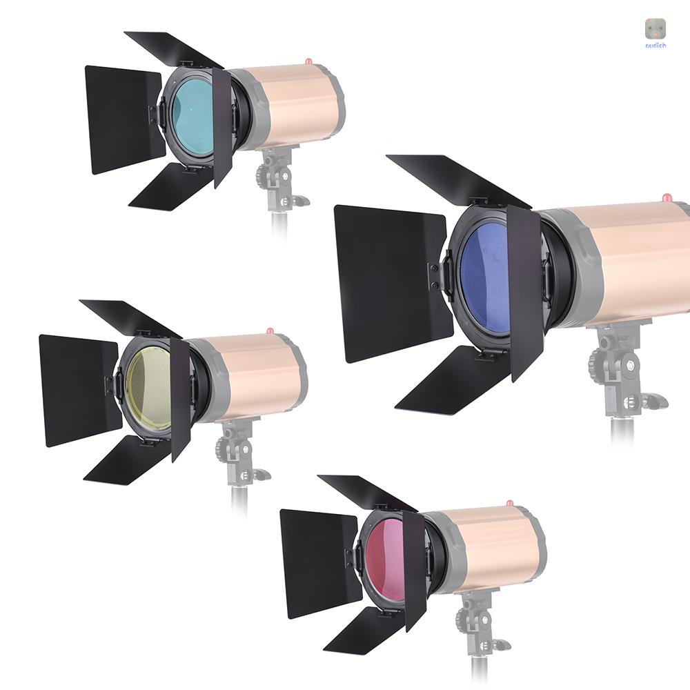 Bộ 4 tấm lọc màu dạng lưới tổ ong 96mm cho đèn flash Godox 180W 250W 300W Andoer MD-250 MD-300