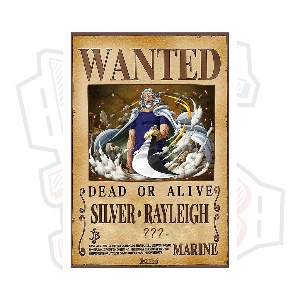 Poster truy nã Silver Rayleigh - One Piece