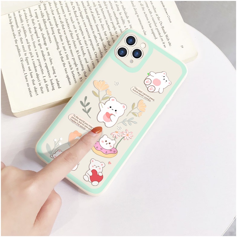 Ốp lưng iphone BVC hoa donut bear 6/6plus/6s/6splus/7/7plus/8/8plus/x/xr/xs/11/12/13/pro/max/plus/promax