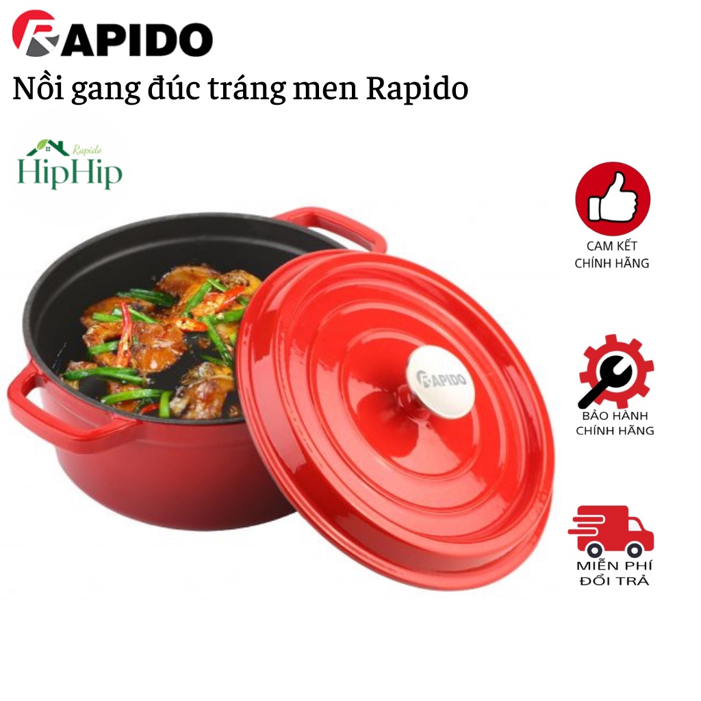 Nồi gang đúc tráng men Rapido RK24-RD