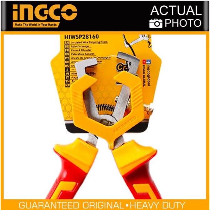 ĐỒ NGHỀ INGCO Kềm tước dây cách điện 6&quot;/160mm HIWSP28160 (Cam kết Chính Hãng 100%)