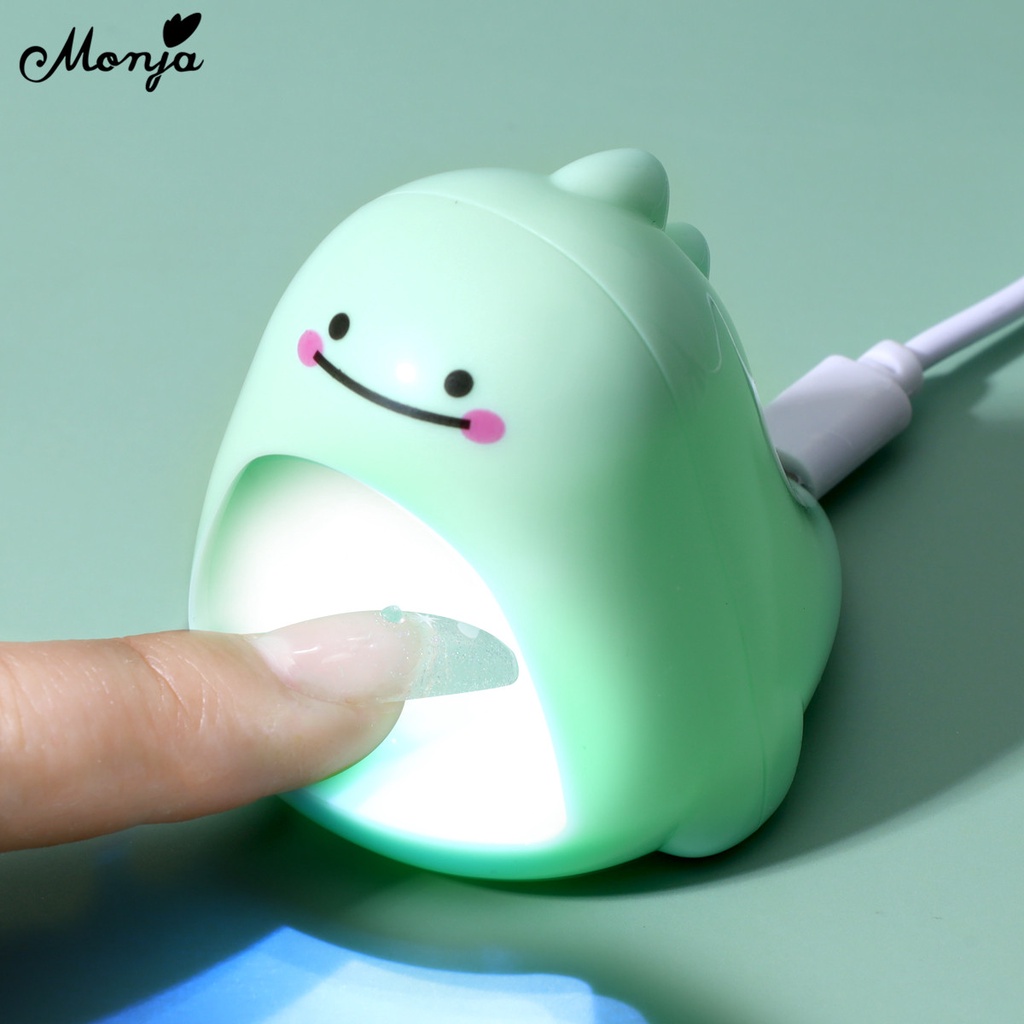 Đèn led hong khô sơn móng tay Monja cỡ mini di động 5W với 4 đèn led kèm dây cáp USB