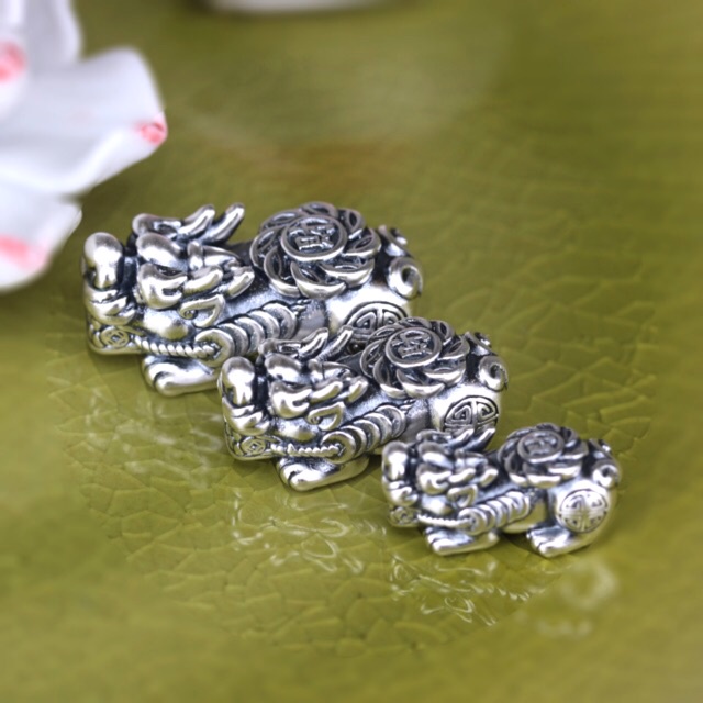 KHO SỈ  Charm Tỳ Hưu bạc - Hàng bạc tốt loại 1 cực đẹp PH309