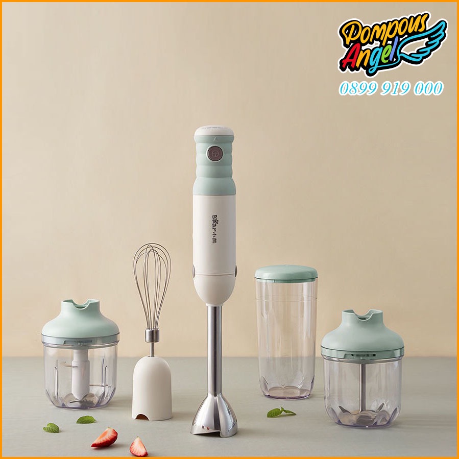Máy xay cầm tay đa năng 5 món BEAR JBQ-B50J1 màu xanh mint bảo hành 12 tháng