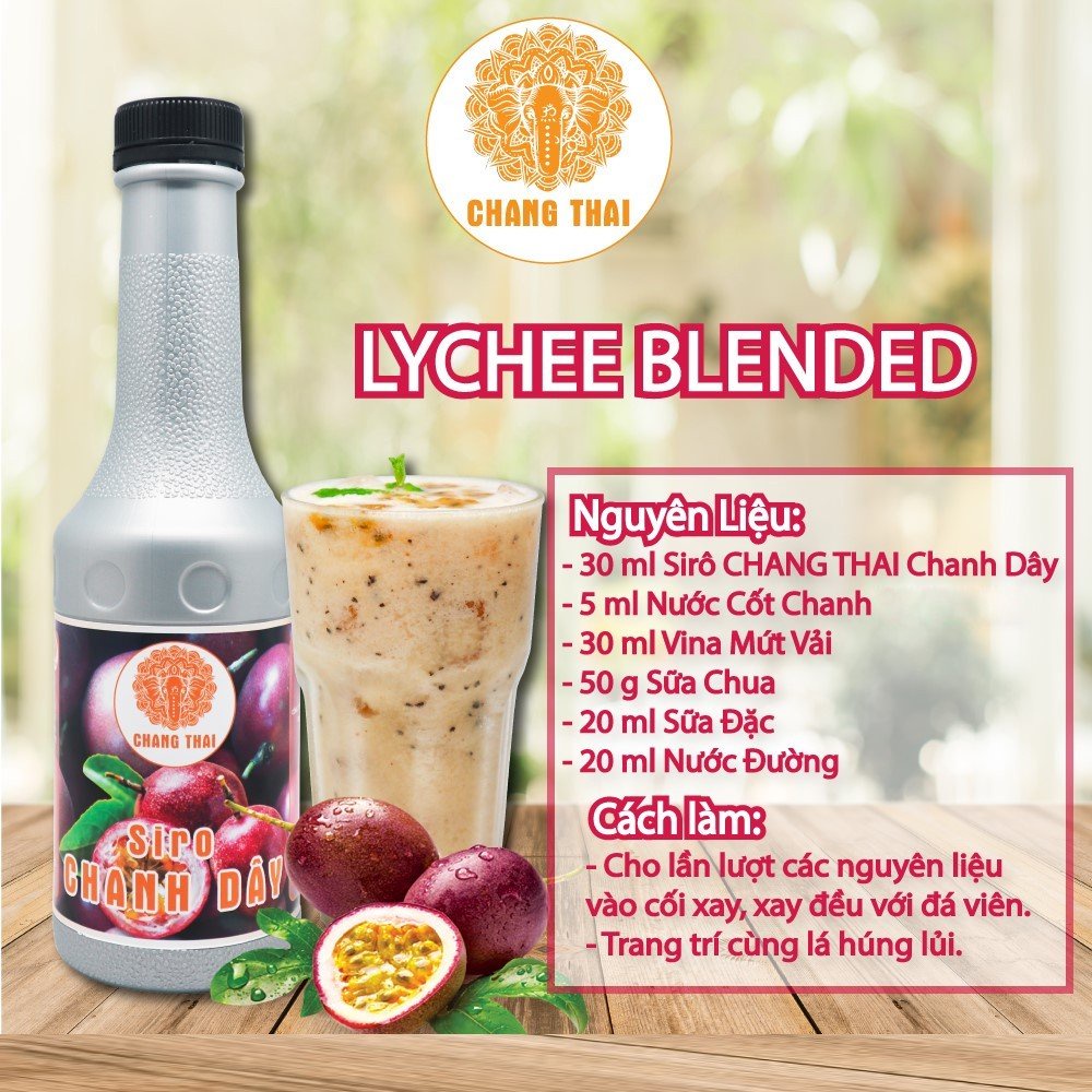 Siro Chang Thai Chai 1 Lít - Syrup Làm Trà Trái Cây Đủ Các Mùi Vị