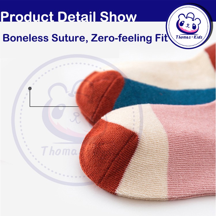 Set 5 Đôi Vớ Cotton Thoải Mái Họa Tiết Hoa Dễ Thương Cho Bé Gái 1-12 Tuổi