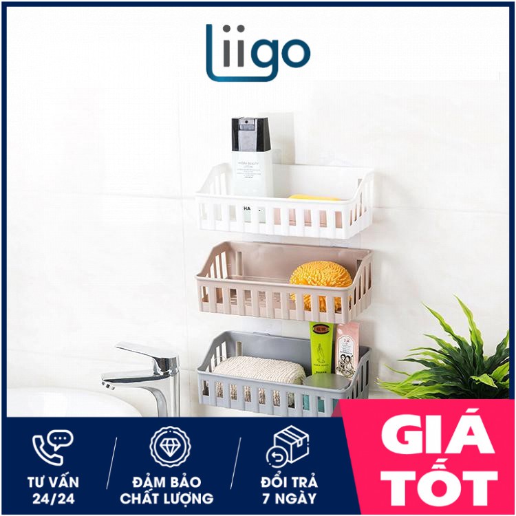 Kệ dán để đồ nhà tắm tiệu lợi(Liigostore)