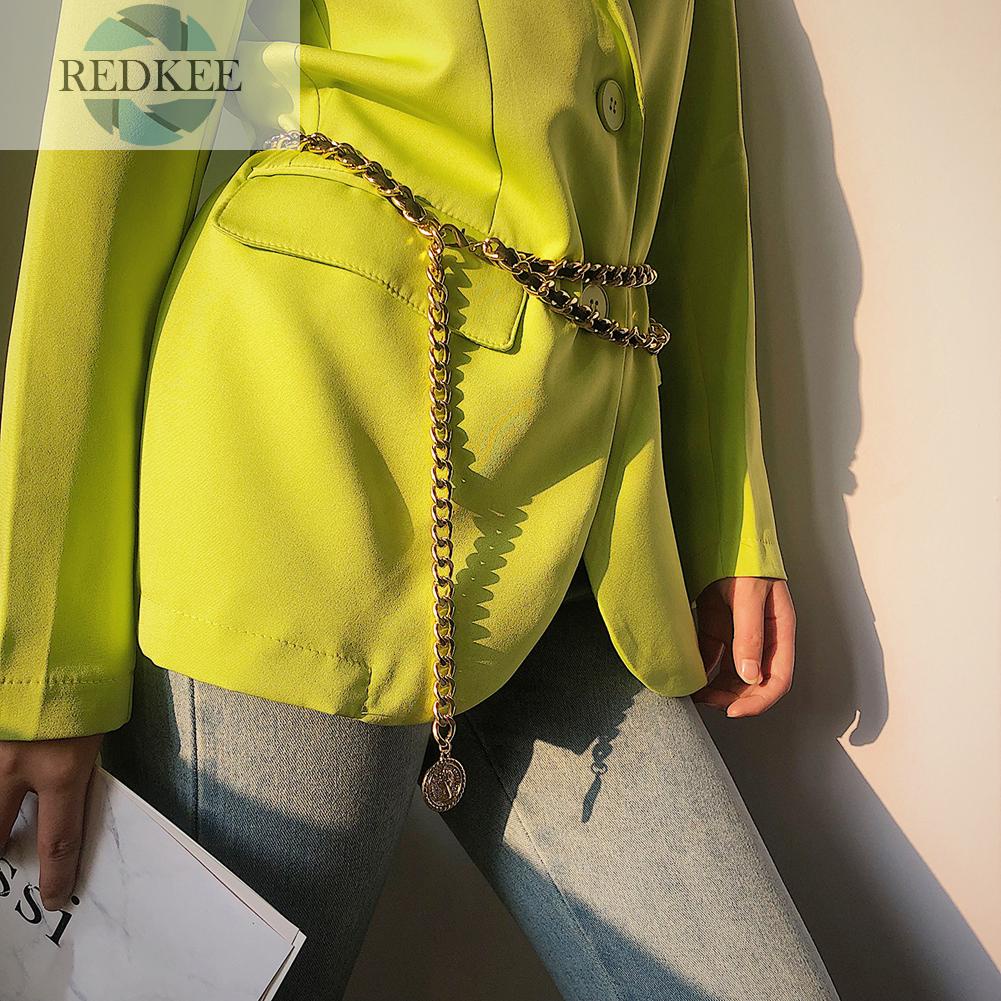 Thắt Lưng Nhiều Lớp Phối Đồng Xu Phong Cách Cổ Điển Thời Trang Cho Nữ