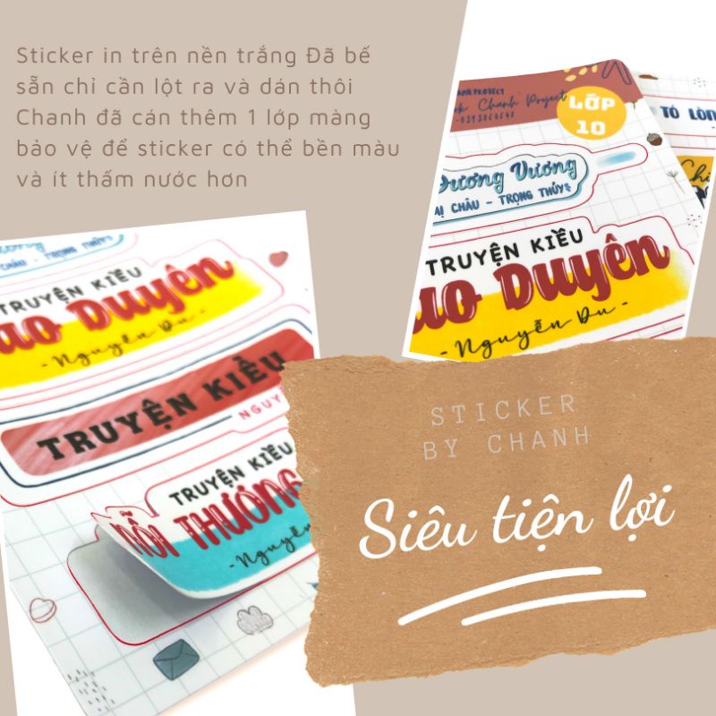 Set 16 tựa bài môn Ngữ Văn lớp 6,7,8,9,10,11,12 tiện dụng xinh xắn