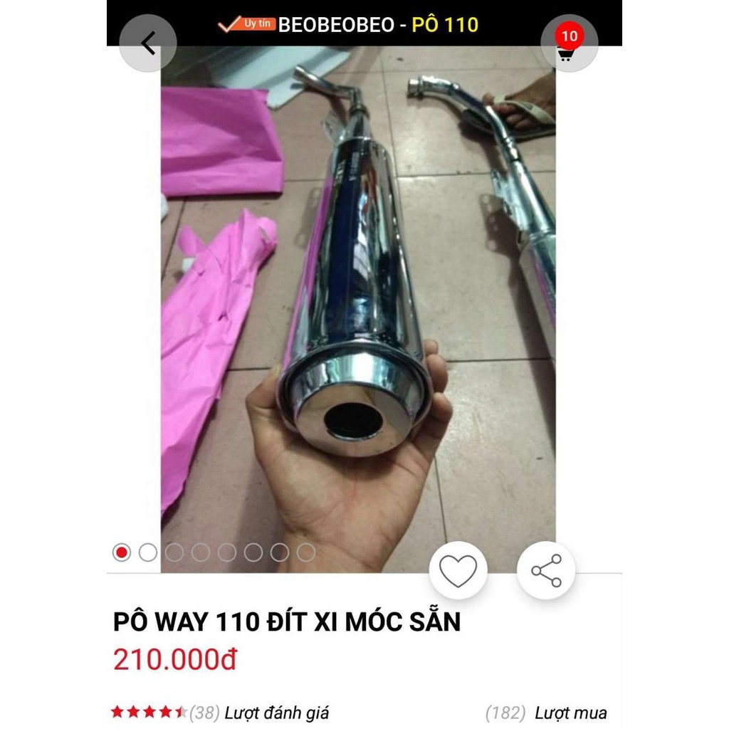 Pô xe may way 110 móc sẵn