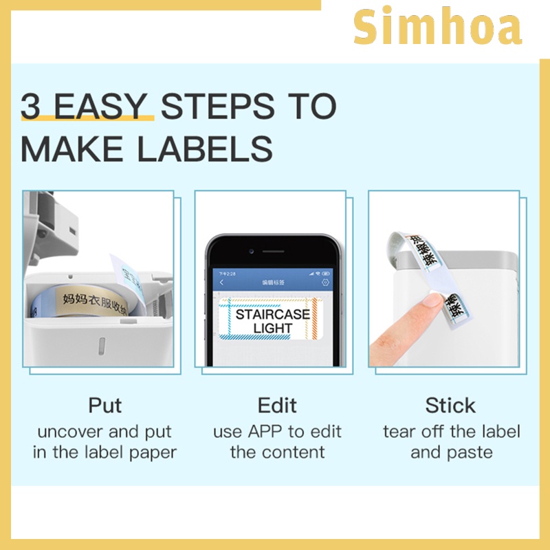 [SIMHOA] Wireless label printer Portable Pocket Label Printer Price Sticker Printer