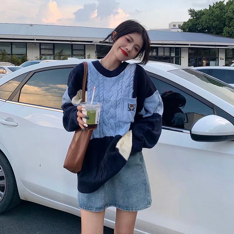 Áo len Cổ Tròn Màu Trơn Phong Cách Hàn Quốc Thời Trang Cho Nam