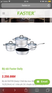 Bộ nồi Faster Daily