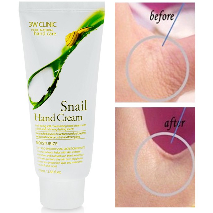 Kem Dưỡng Da Tay Snail Hand Cream 3W Clinic