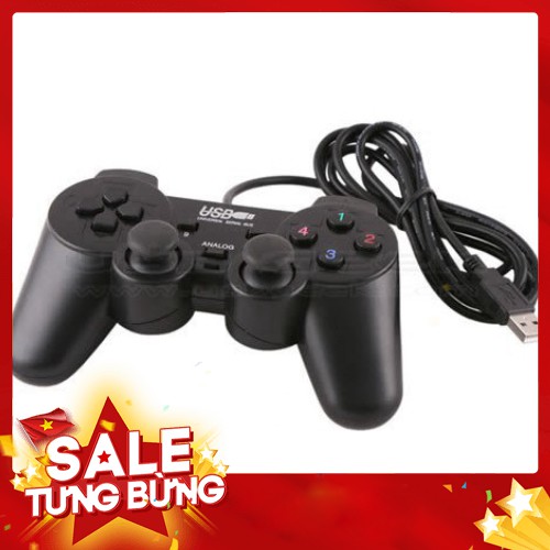 Tay Cầm Chơi Game Đơn Có Rung Cổng USB - Gamepad Cho PC Laptop - Hàng nhập khẩu