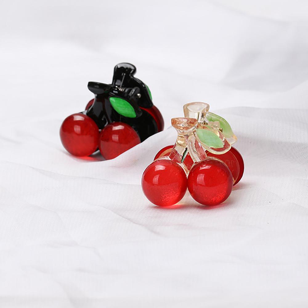 Kẹp Tóc Càng Cua Bằng Nhựa Hình Quả Cherry Nhiều Màu Cho Nữ