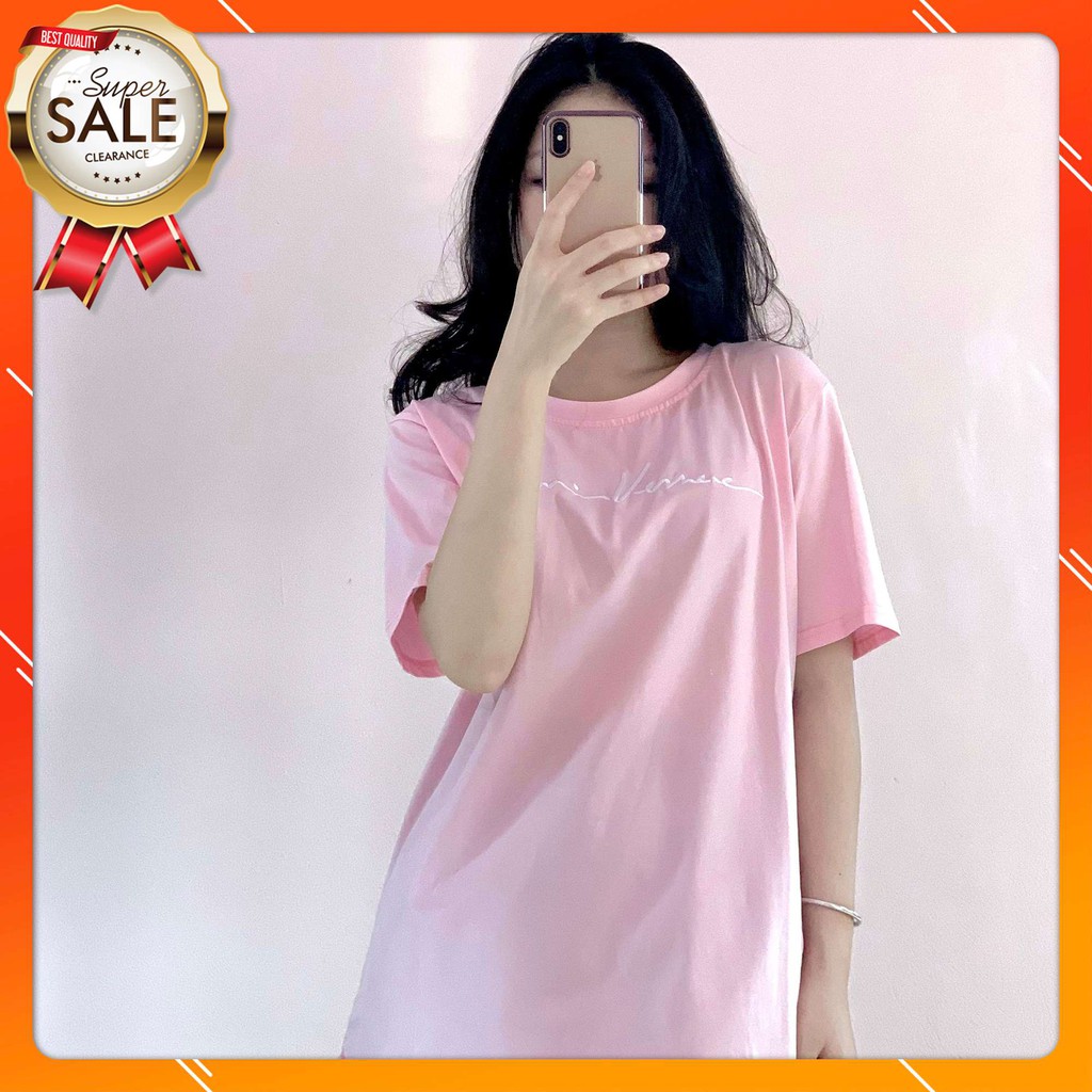 Áo thun, áo phông nam nữ thêu chữ chất cotton hàng QC cao cấp loại 1