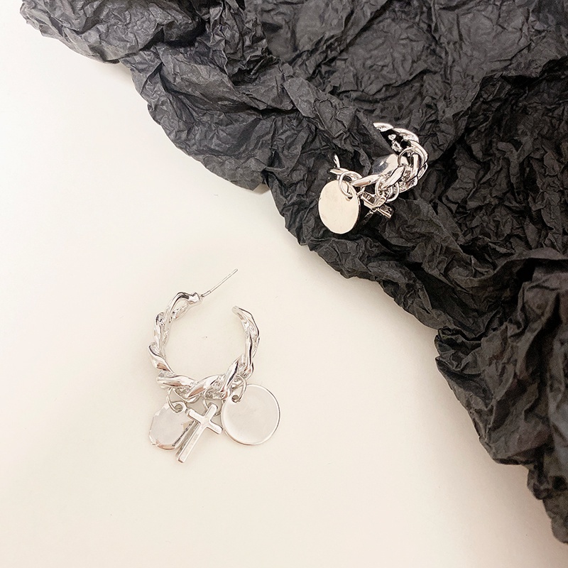 Bông Tai Thép Titan Hình Thánh Giá Thời Trang Cao Cấp