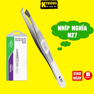 Nhíp Nhổ Lông NGHĨA N27 Thép Không Gỉ - Nhíp Nhổ Lông Nách /Nhổ Lông Mày - Dụng Cụ Trang Điểm Làm Đẹp - Kivovi