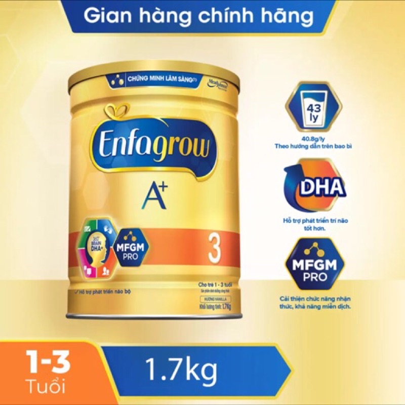Sữa bột Enfagrow A+ số 3 lon 1,7kg (Móp )