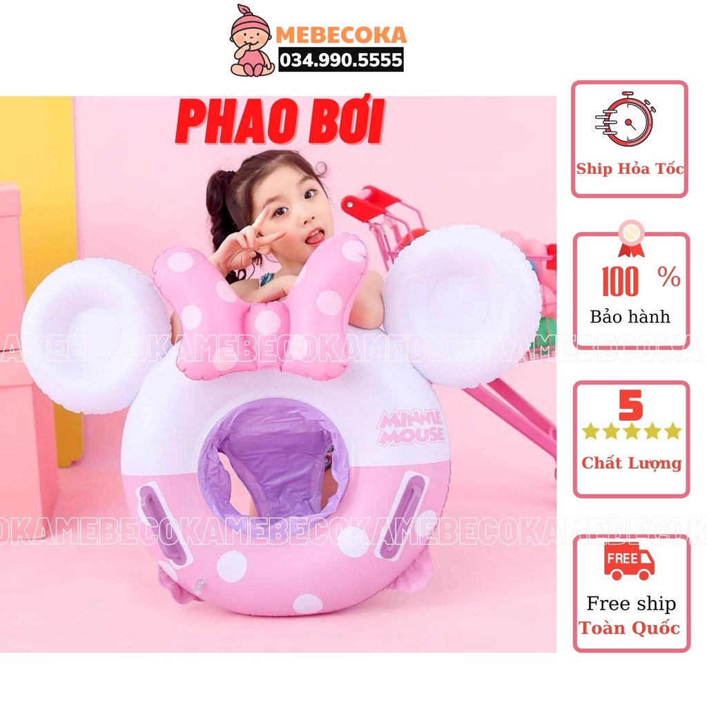 Phao bơi tròn hình Minnie đáng yêu cho bé từ 1 đến 6 tuổi