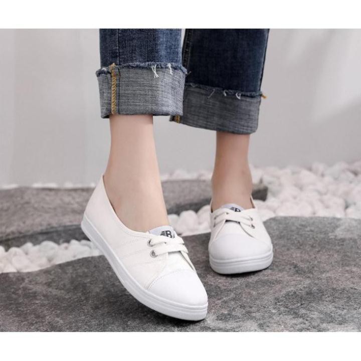 Giày lười nữ LILY vải đế bệt xinh xắn trẻ trung slip on nữ