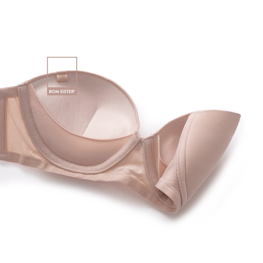 Áo lót mút vừa cup ngang không gọng thun lạnh màu trơn nâng ngực tự nhiên BOM SISTER LC2923 | BigBuy360 - bigbuy360.vn