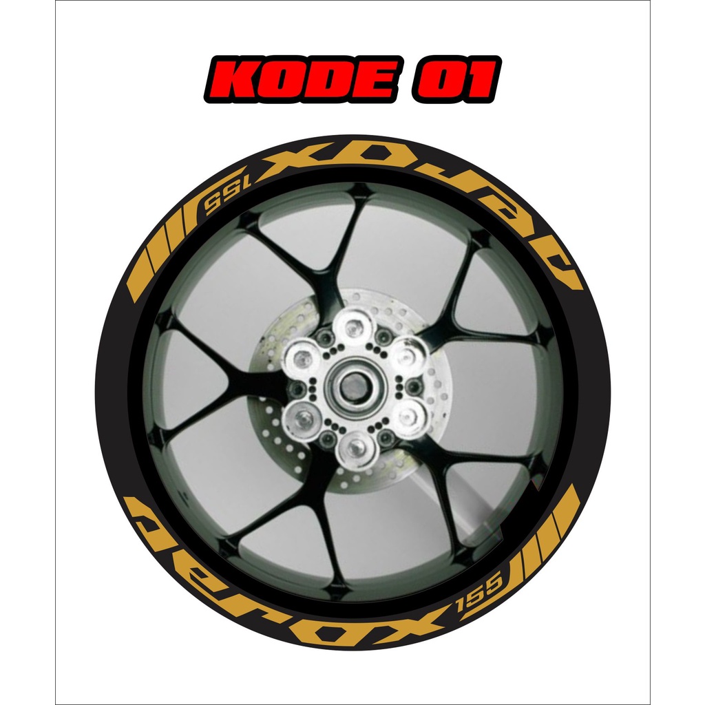 Miếng Dán Trang Trí Vành Bánh Xe yamaha aerox all new 155 aerox Code 01