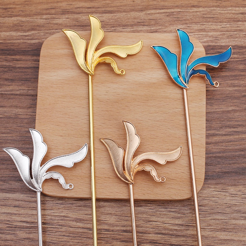Cán trâm cài tóc họa tiết cánh chim cách điệu phong cách cổ trang dùng búi tóc cosplay cổ phục việt phục có màu KC