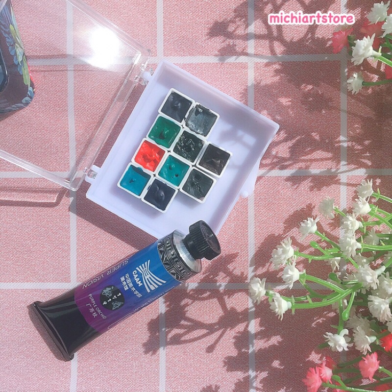 Pocket màu nước Super Vision tách lớp khoáng thạch set mới full mã 0,5ml 1ml - Thị Tước CAAM