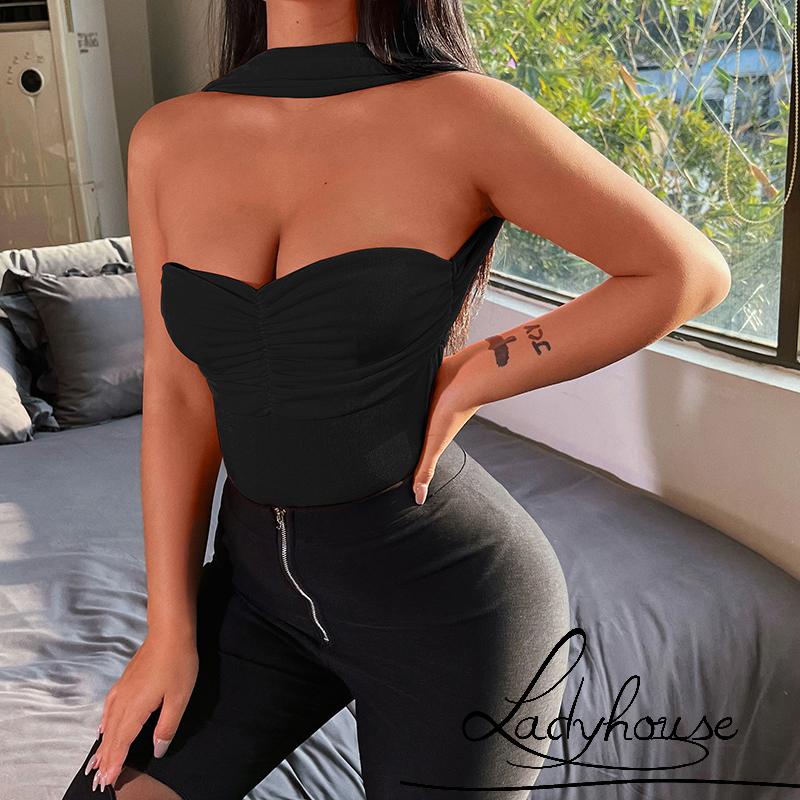Ld- Bộ Áo Liền Quần Không Tay Màu Trơn Thời Trang Mùa Hè Dành Cho Nữ Size S/M/L | BigBuy360 - bigbuy360.vn