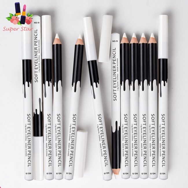 12pcs Professional Highlighter Pen Eyeliner Soft Strokes, Easy to Color Eyeshadow Pencil Silkworm