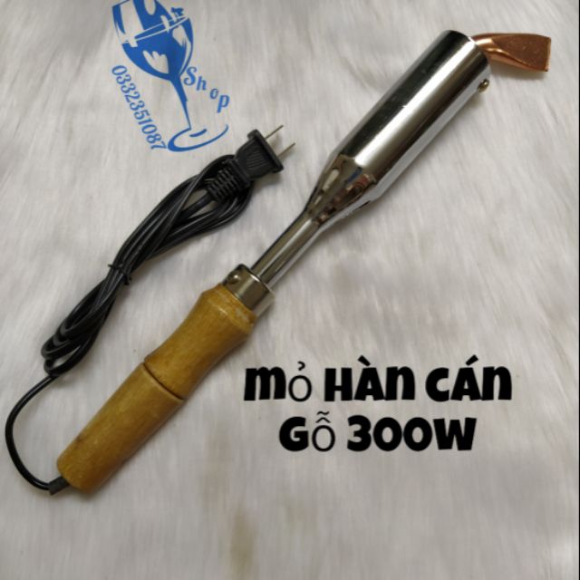 Mỏ hàn cán gỗ 300w - mỏ hàn đầu dẹt 300w