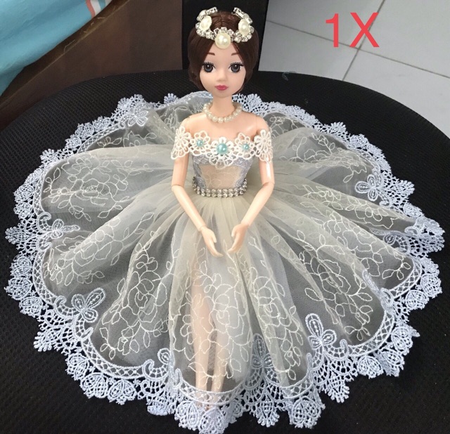 Váy hoặc trọn bộ búp bê váy thiết kế màu xanh