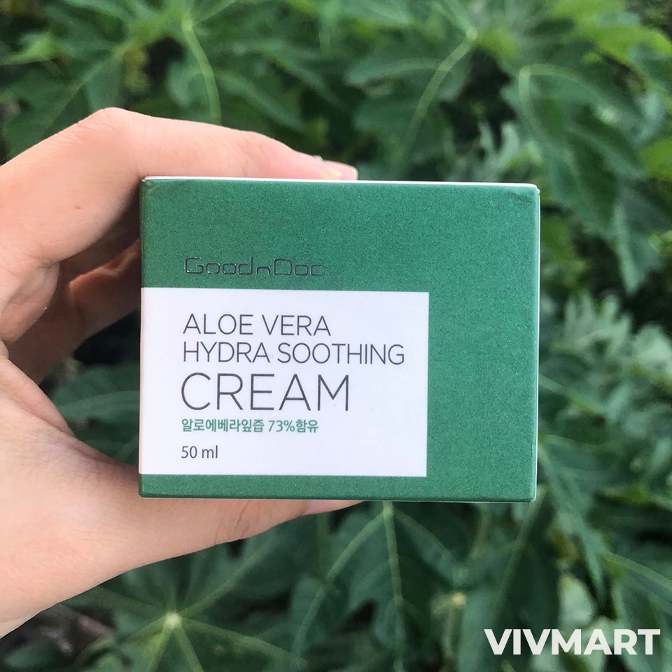 ✅ Kem Lô Hội Nha Đam Dưỡng Cấp Ẩm Trắng Sáng Tái Tạo Da Chống Lão Hóa GoodnDoc Aloe Vera Hydra Soothing Cream 50ml