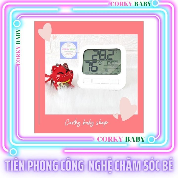 Nhiệt ẩm kế đo nhiệt độ - độ ẩm để bàn tiện dụng