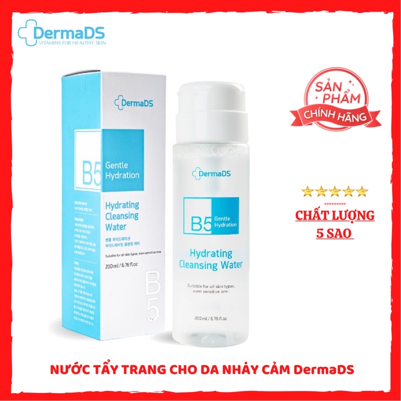 [CHÍNH HÃNG] Nước tẩy trang Hydrating Cleansing Water DermaDS - 200ml