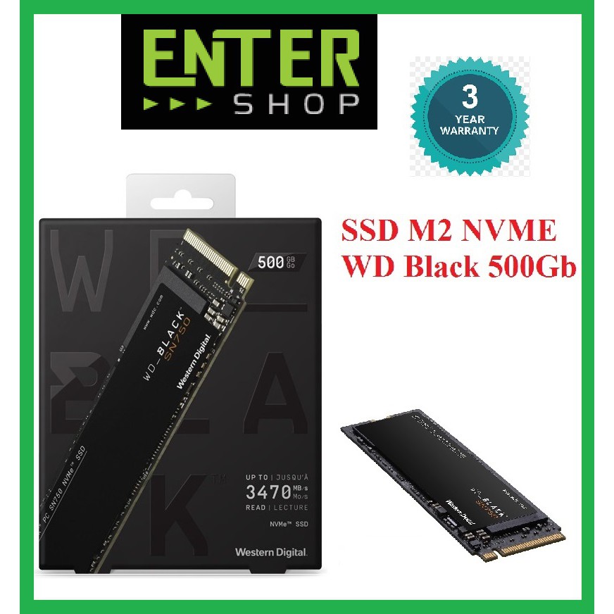 Ổ cứng SSD Western Black 500GB, 2TB M.2 NVMe PCIe