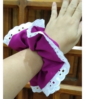 Cột tóc scrunchie mặt trời tím
