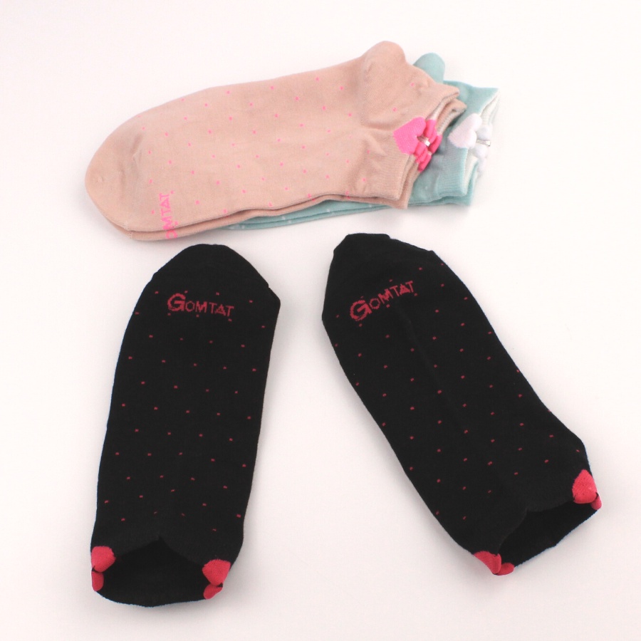 Vớ nữ cổ ngắn GOMTAT, tất nữ cổ ngắn chất liệu cotton êm mềm, đi mát - NUNGAN-VSTAR-502
