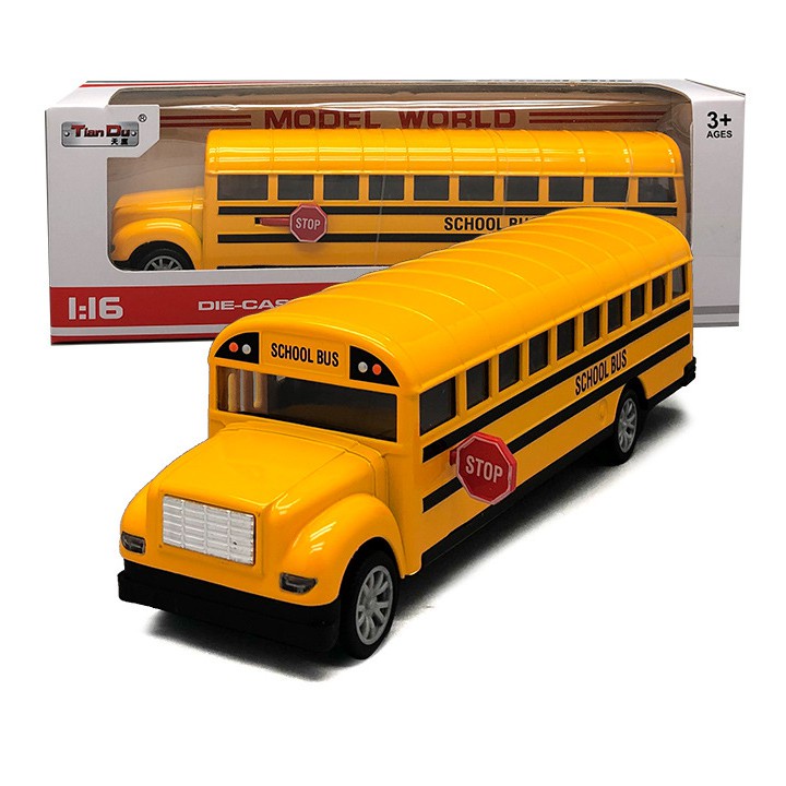 ∏Xe ô tô buýt school bus bằng kim loại có âm thanh và đèn mô hình tỉ lệ 1:24 đồ chơi trẻ em