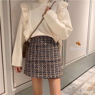 [order] Chân váy chữ A chất dạ tweed