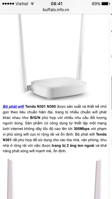 Bo phat Wifi N300 ,N301 Chính Hãng Tenda Kiêm kích sóng Wifi