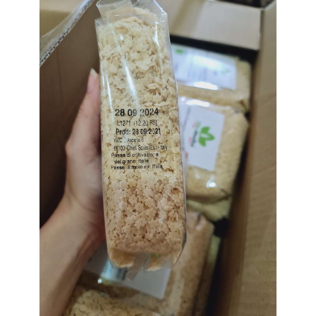 Nui sao hữu cơ Bioitalia 500gr cho bé Date 2024 [NHADAU]