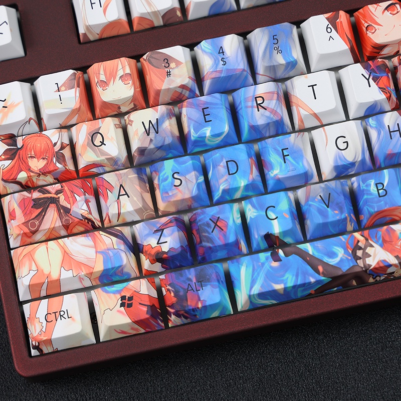 Kotori Itsuka Keycap Cherry Profile DATE A LIVE Theme Anime PBT Dye Sub Bàn phím cơ học Keycap