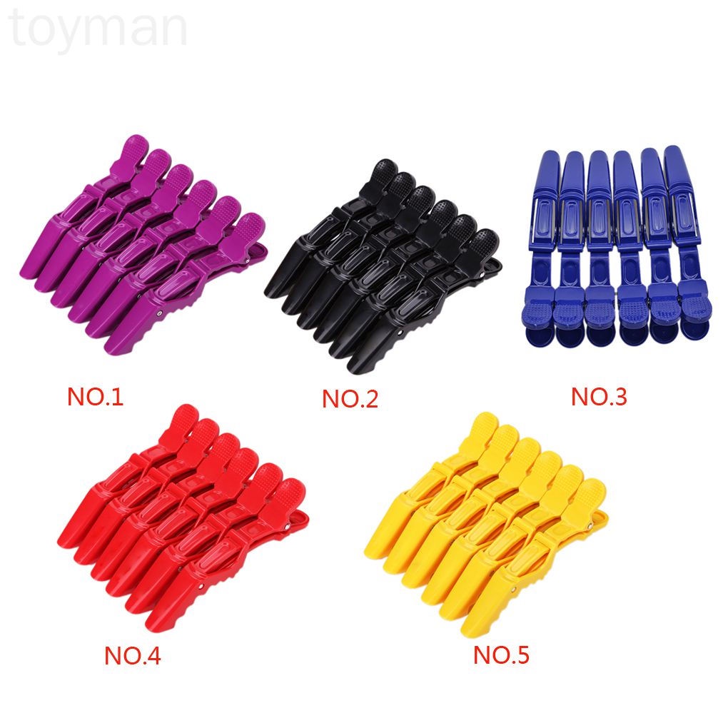 (Hàng Mới Về) Set 6 Kẹp Cá Sấu Tạo Kiểu Tóc Chuyên Nghiệp