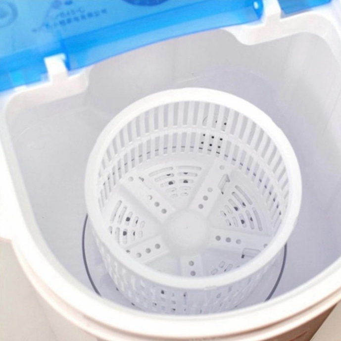 Máy giặt mini bán tự động, Giặt quần áo nhỏ, áo trắng, đồ cho bé