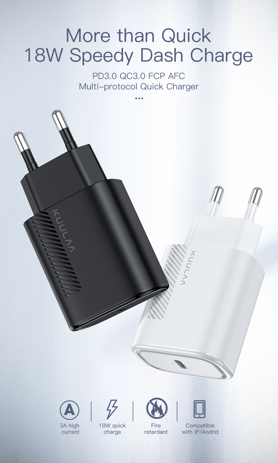 XIAOMI IPHONE Đế Sạc Nhanh Usb Type C 18w Qc 4.0 Cho Xiaomi Remi Note 9 8 7 11 Pro Max Xs Xr