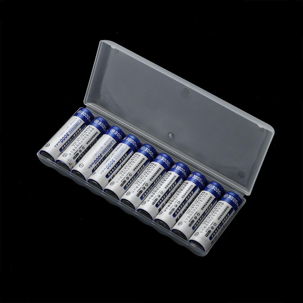 Hộp Đựng Pin AAA / AA / 18650 10 Ngăn Bằng Chất Liệu Cứng